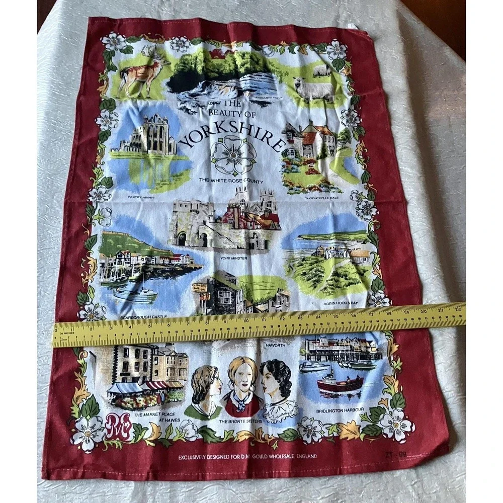 Cotton Tea Towel The Beauty Of Yorkshire D.M. Gould England 20